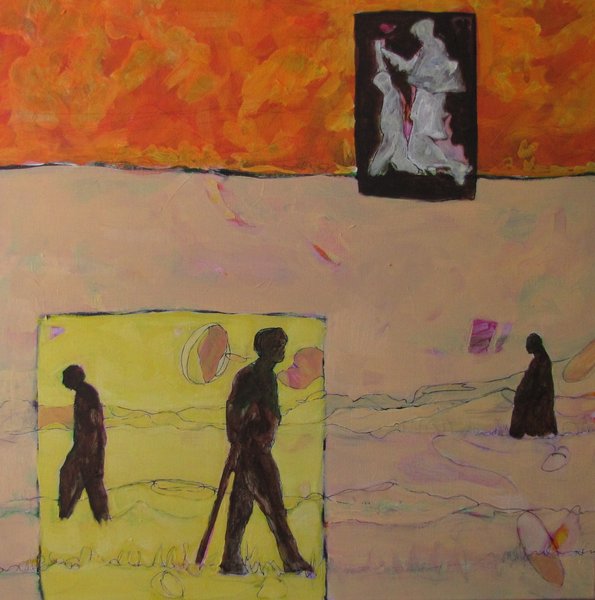 Déambulation - 100x100 - technique mixte